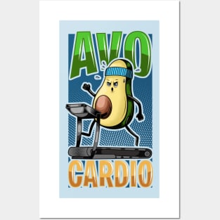 avocardio avocado gym funny Posters and Art